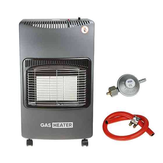 Портативный газовый обогреватель Gas Heater 3 режима мощности (1500 Вт, 2800 Вт, 4200 Вт) с редуктором и шлангом (Польша) Киев