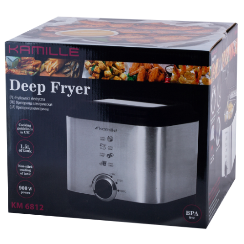 Фритюрниця електрична 1,5л 900W 6812 KAMILLE Житомир