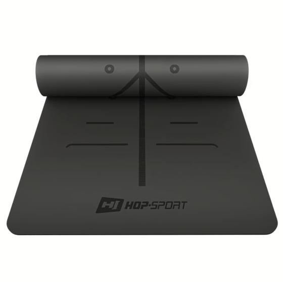 Йога-мат Hop-Sport PU 0,5см 183 x 68см HS-P005GM черный Киев