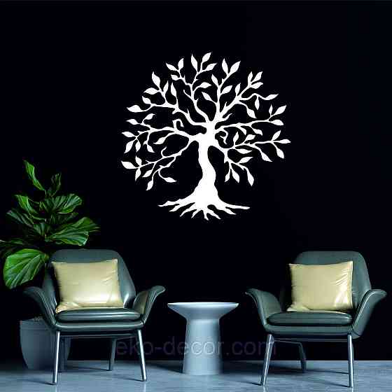 Декоративне настінне Панно «Дерево серце» Декор на стіну 50*23 см, Білий Київ