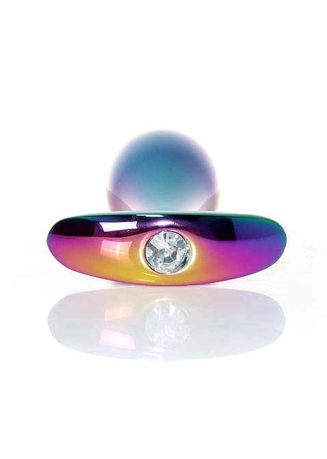 Анальная металлическая пробка Plug-Jewellery Multicolour PLUG- Clear L Sex Aura Киев - изображение 8