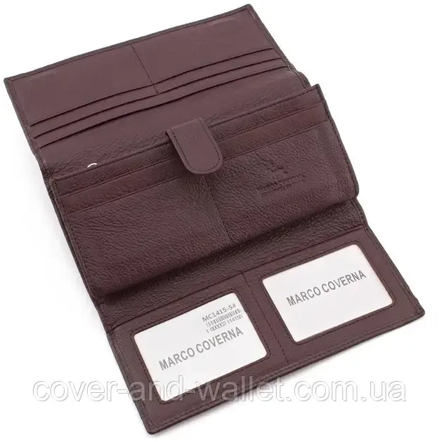 Коричневий жіночий гаманець з блоком для карток Marco Coverna MC-1415 Київ - фото 5