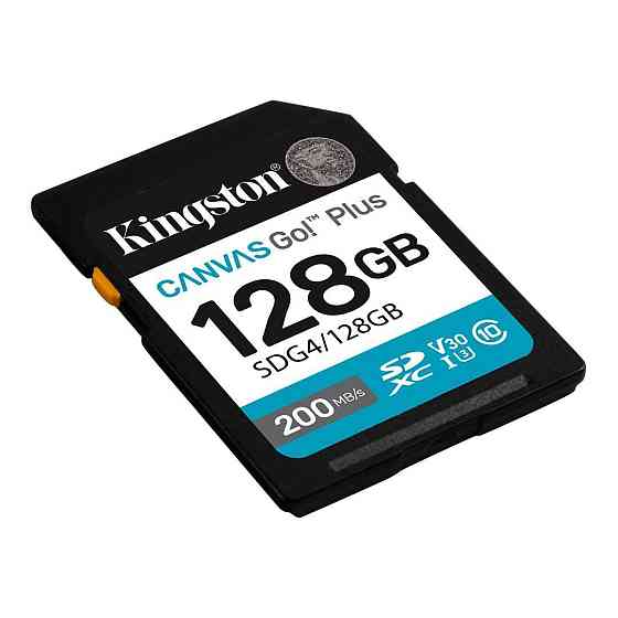 Картка пам'яті SDXC 128GB UHS-I/U3 Class 10 Kingston Canvas Go! Plus R200/W200MB/s (SDG4/128GB) ( 11467 ) Харків