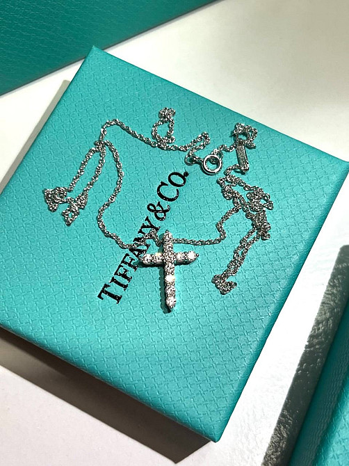 Хрестик Тіффані посрібнення Гравірування Tiffany Одеса - фото 2