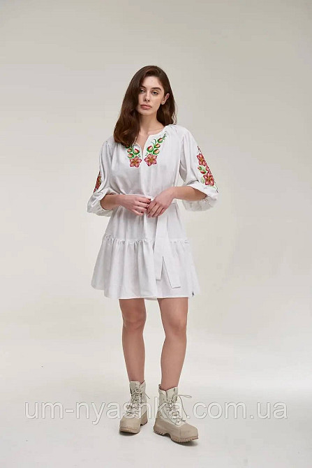 Біле вишите плаття Квітковий сад біла Кривий Ріг - фото 8