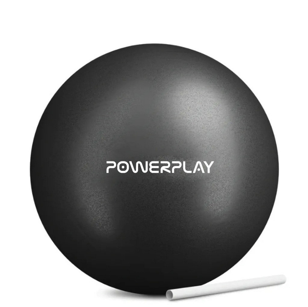 М'яч для пілатесу, йоги та реабілітації PowerPlay PP_4415 Body Shape Ball 22 см Чорний Кам'янське - фото 1