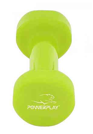 Гантель вінілова PowerPlay 4125 Achilles 3 кг. Зелена (1шт.) Кам'янське