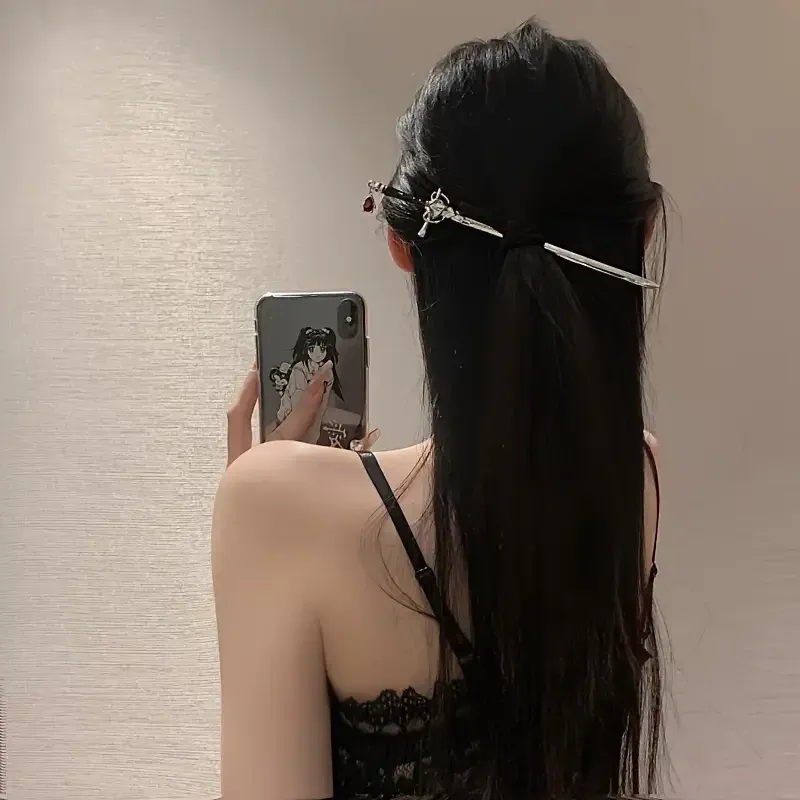 Металлическая заколка-меч для волос – серебристая заколка-палочка для пучка, заколка в виде меча, фэнтези Киев - изображение 13