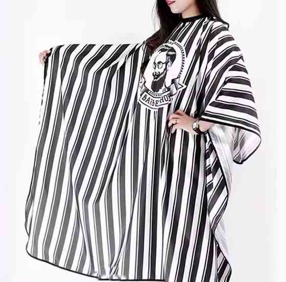 Парикмахерская накидка для стрижки и покраски 110 на 140 см черно-белый Киев