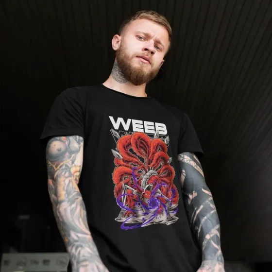 Футболка чоловіча з  принтом Наруто Дев'ятихвостий Кіборг Розмір 48 Anime0035 Дніпро