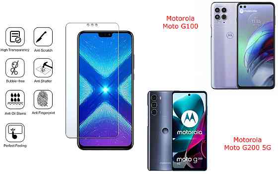 Защитное стекло NeoGlass для Motorola Moto G100, Moto G200 5G – ультрапрозрачное и устойчивое Киев