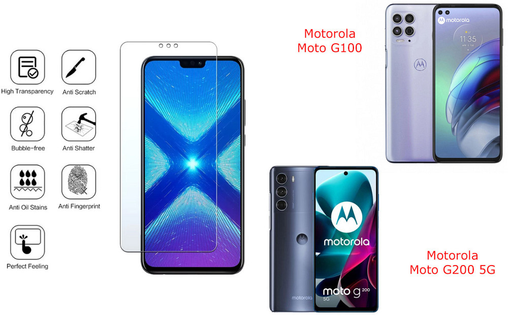 Защитное стекло NeoGlass для Motorola Moto G100, Moto G200 5G – ультрапрозрачное и устойчивое Киев - изображение 4