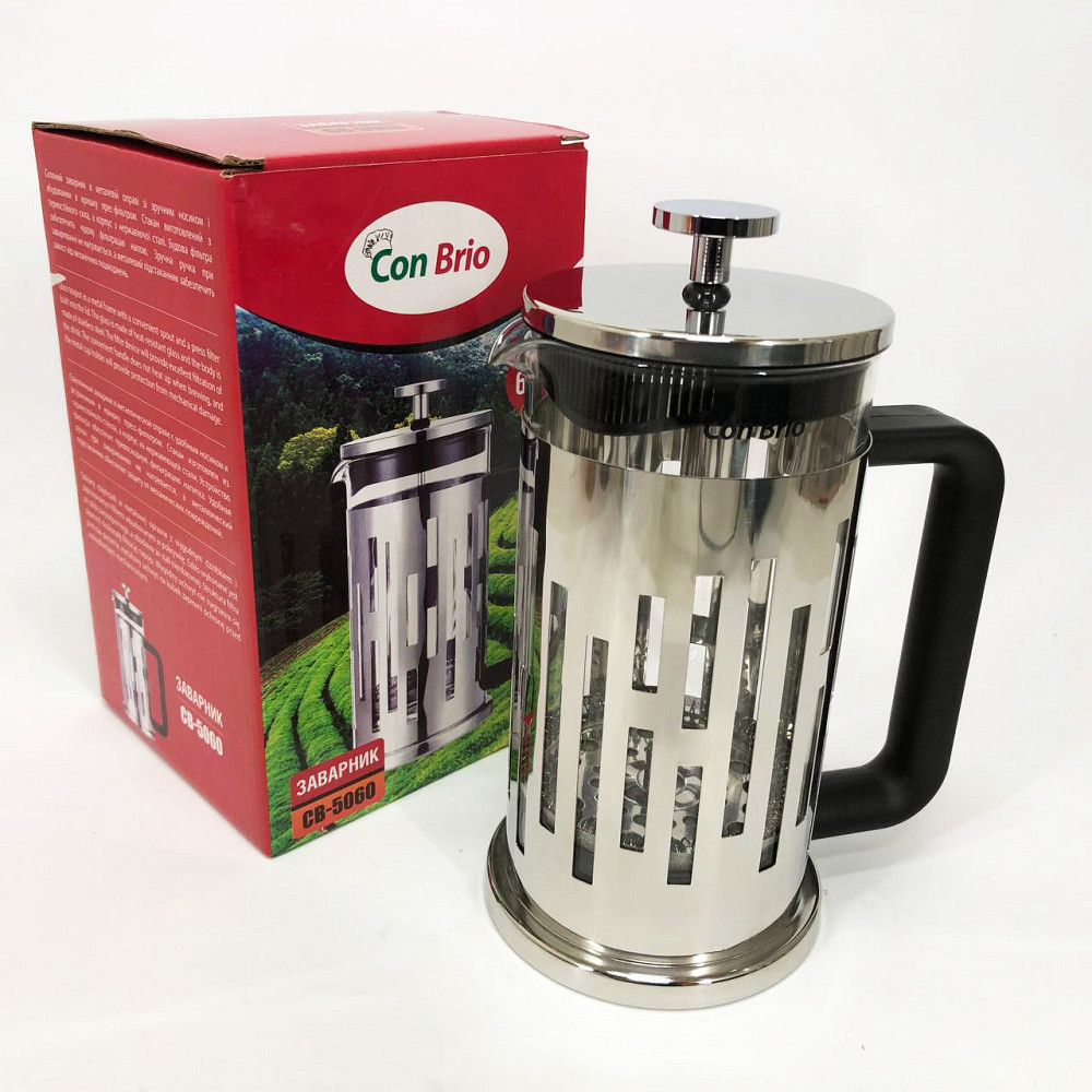 Зручний френч-прес для дому Brio CB-5060 600 мл Френч-прес для з легким доглядом VB-70 Івано-Франківськ - фото 4