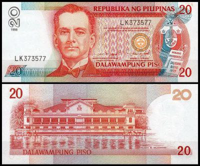 Филиппины / Pilipinas 20 piso 2012 Pick 182 UNC Полтава - изображение 1