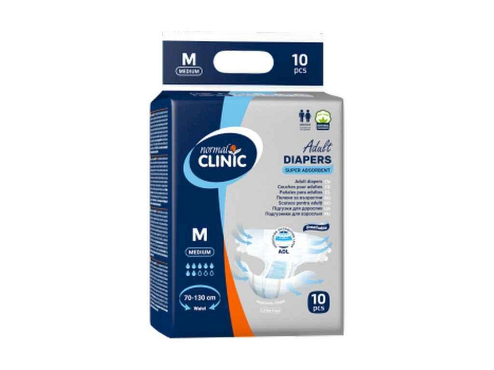 Підгузки для дорослих р.M 10шт 7 крапель (талія 70-130см) ТМ NORMAL CLINIQUE Київ - фото 1