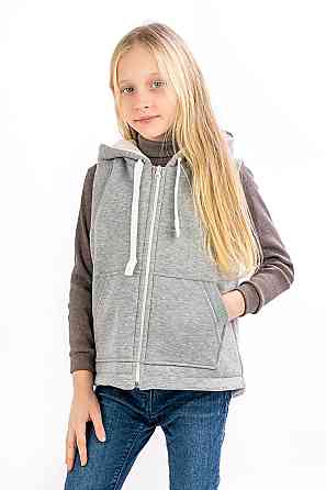 Жилет дитячий, чорний, сірий меланж, молочний топ Крохатушка одяг Київ