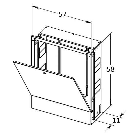 Коллекторный шкаф внутренний ШКВ-02 570x580x110 (4) (000012549) Киев