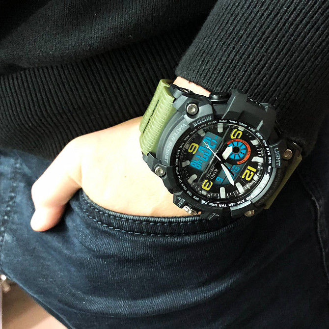 Годинники спецпризначенці SKMEI 1283AG ARMY GREEN, Годинник військовий чоловічий, WB-804 Годинники спортивні Київ - фото 2