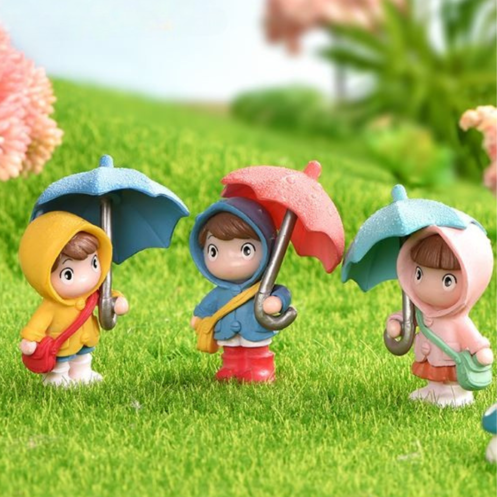 Декоративна фігурка Дівчинка з парасолькою для флораріуму, міні-саду, вазону, мікроландшафту. Одеса - фото 4