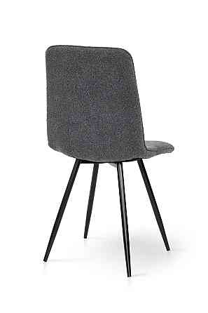 Стілець ФРЕШ (круглий) чорний/букле темно сіра Киев