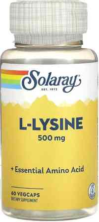 Лизин Solaray L-Lysine 500 мг 60 капс Киев