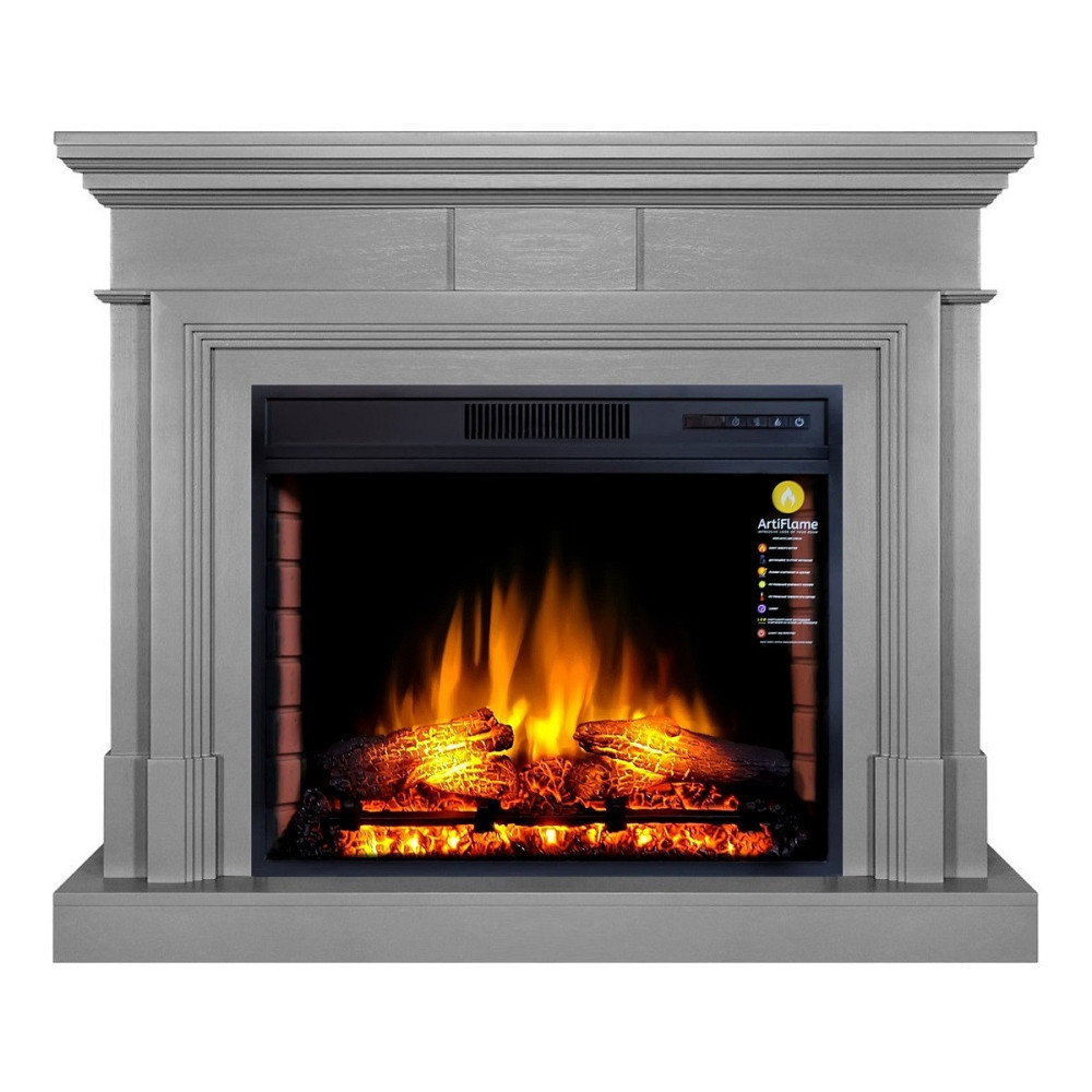 Каминокомплект ArtiFlame STAMFORD AF28S СЕРЫЙ (со звуком) Львов - изображение 1