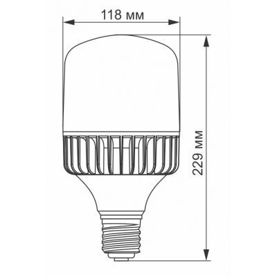 Лампочка Videx A118 50W E40 5000K 220V (VL-A118-50405) Вінниця - фото 3