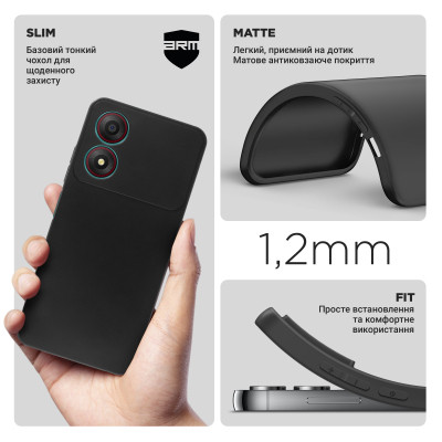 Чохол до мобільного телефона Armorstandart Matte Slim Fit ZTE Blade A34 Camera cover Black (ARM78939) Вінниця - фото 3