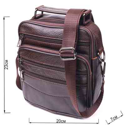 Сумка Vintage Чоловіча шкіряна Коричнева (21274) Вінниця