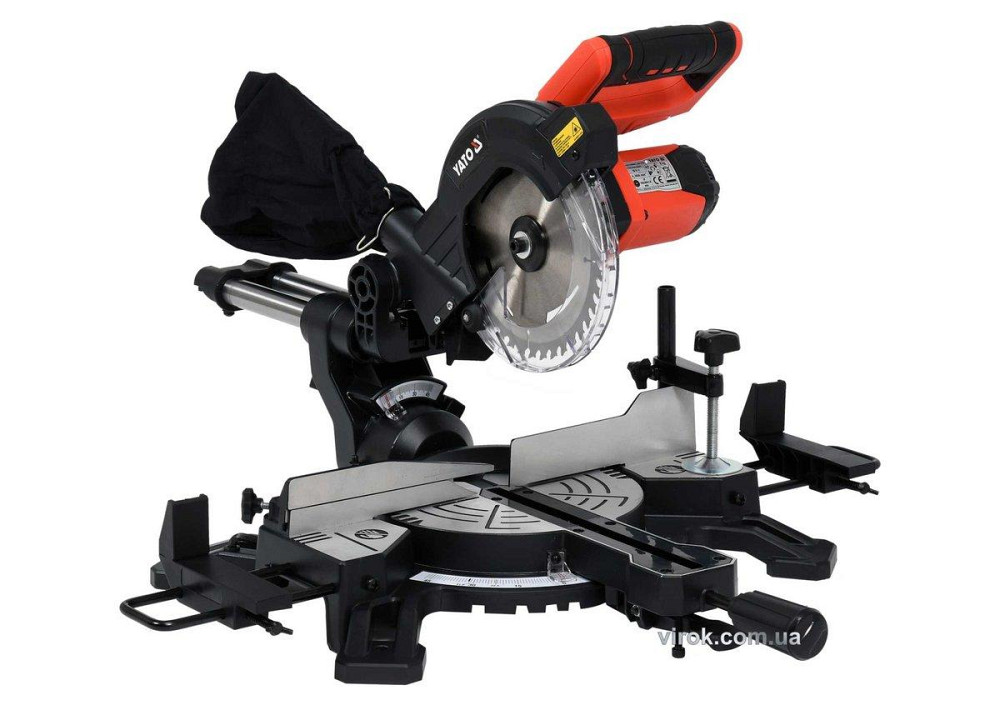 Пила торцьовальна акумуляторна YATO : Li-Ion 18 В, 4 АГод, диск Ø=185/30 мм, різ 0°/45°-51/35мм [1] Одесса - изображение 1