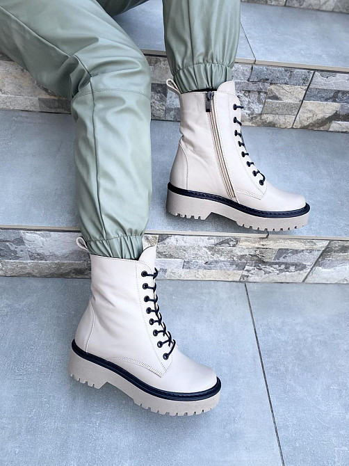 Черевики жіночі M.KRAFT A22 бежеві (зима, шкіра натуральна) (4286) лише 37р.39р. 37 Коломыя - изображение 1