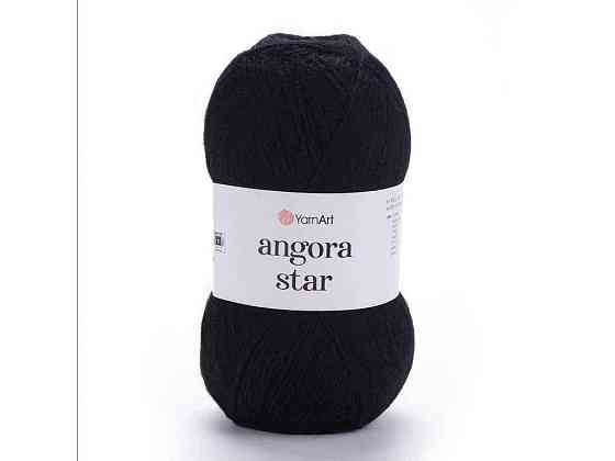 Пряжа Angora Star чорний 80% акрил 20% вовна 500м 100г 5шт/уп 585 - Black ТМ YarnArt Київ