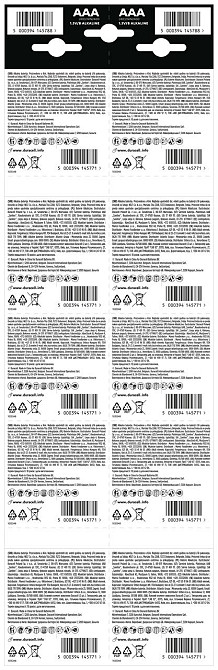 Батарейка Duracell LR03 MN2400 уп.1х2 шт. відривна (плакат 2х10) (6768608) Київ - фото 2