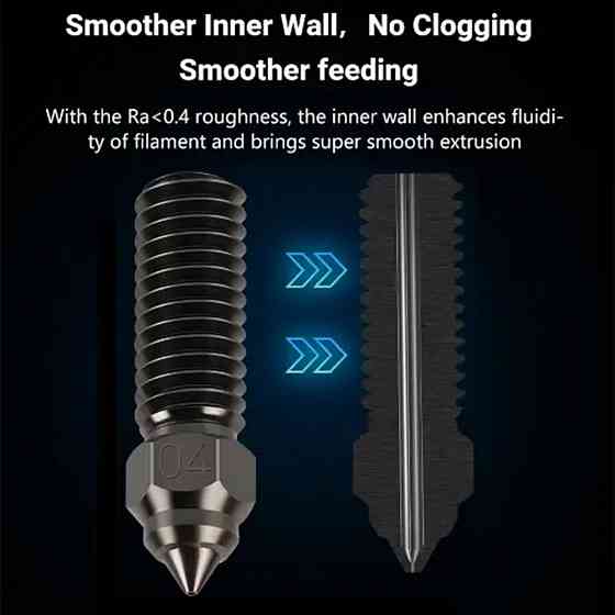 Сопло T-Trees Volcano 0,4 мм из закаленной стали для высокоскоростной 3D печати Киев