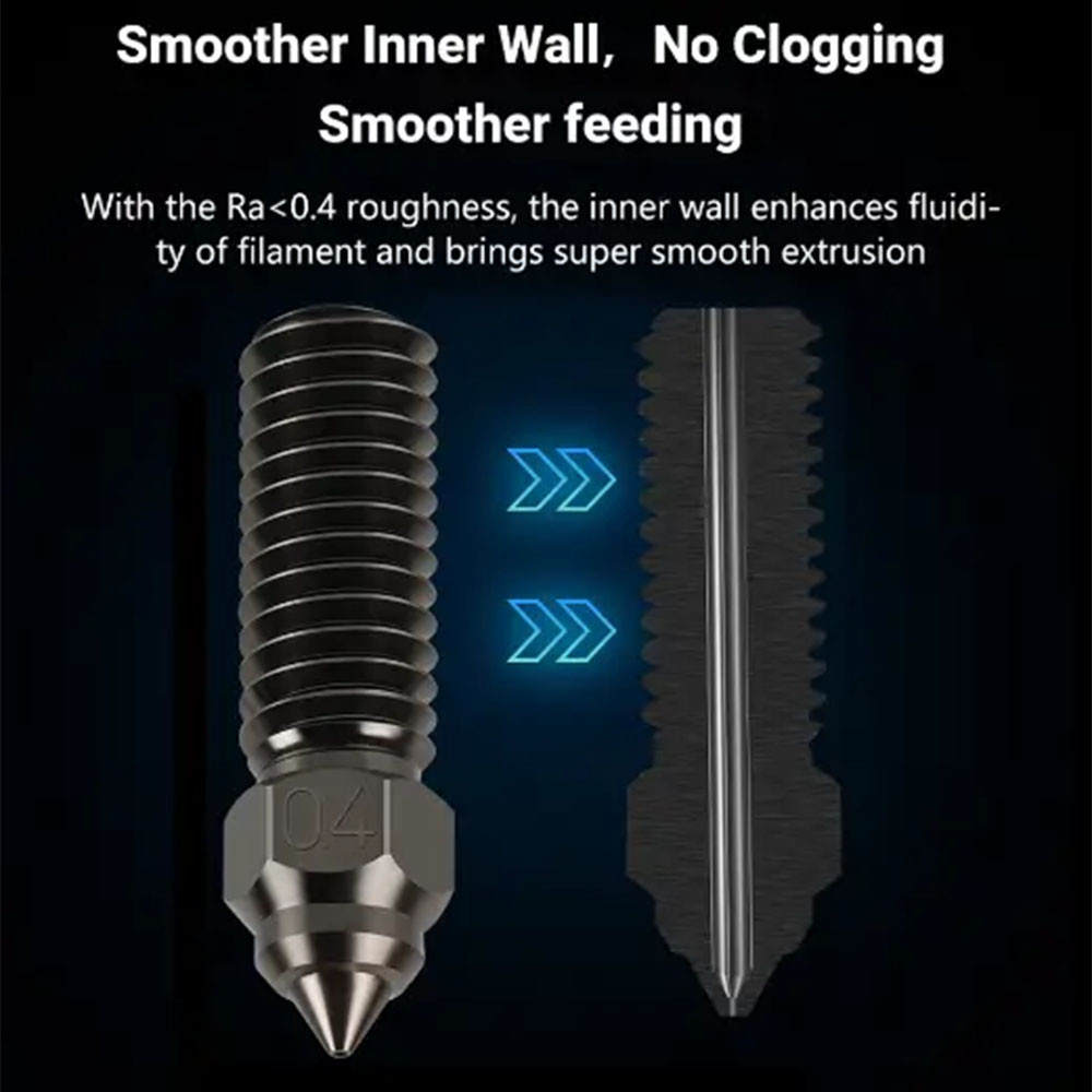Сопло T-Trees Volcano 0,4 мм из закаленной стали для высокоскоростной 3D печати Киев - изображение 2