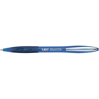 Ручка шариковая Bic автоматическая Atlantis с резиновым грипом Синяя (bc9021322) Винница - изображение 1