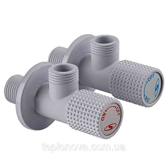 !!Набір кранів кутових кераміка SOLOMON EXCLUSIVE 1/2″X1/2″ 9889 WW  (White/White) (комплект2шт.) Черновцы