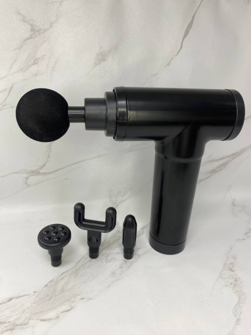 М'язовий ручний масажер Fascial Gun CY 801: 6 швидкісних режимів, 4 насадки, вібротерапія, акумулятор 2000 мАг для тіла (Б/В) Київ - фото 7