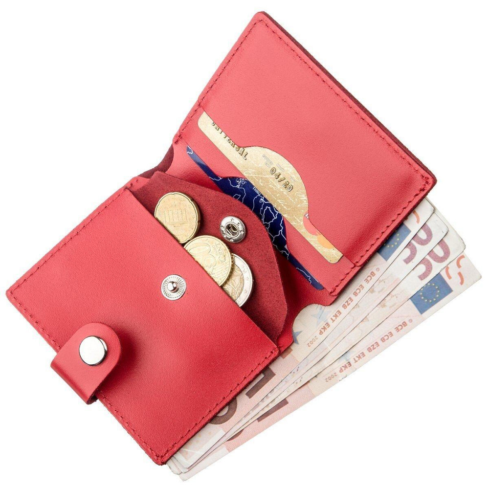 Портмоне вертикальне жіноче шкіряне з монетницею SHVIGEL 16219 Червоне Київ - фото 7