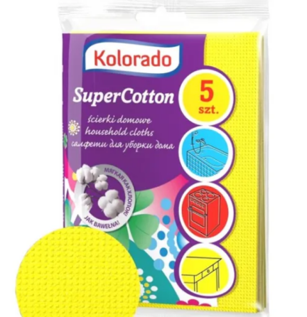 Серветка для прибирання віскоза 5шт жовтий Суперкотон KOLORADO Житомир
