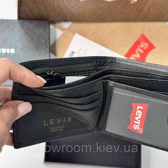Мужской подарочный набор ремень и портмоне в деревянной коробке Levis (518) Киев