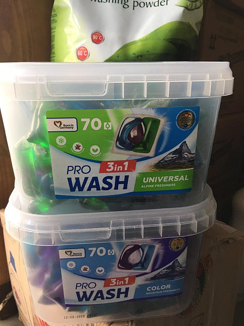 Капсули для прання Pro Wash 3в1 🧼 70 шт — Universal / Color, Alpine / Mountain Freshness, Німеччина Київ - фото 1
