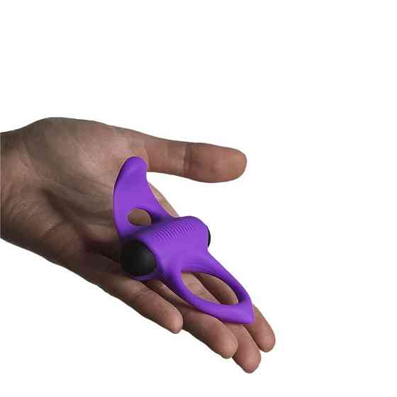 Эрекционное виброкольцо Adrien Lastic Lingus MAX Violet с язычком для стимуляции клитора Sex Aura Киев
