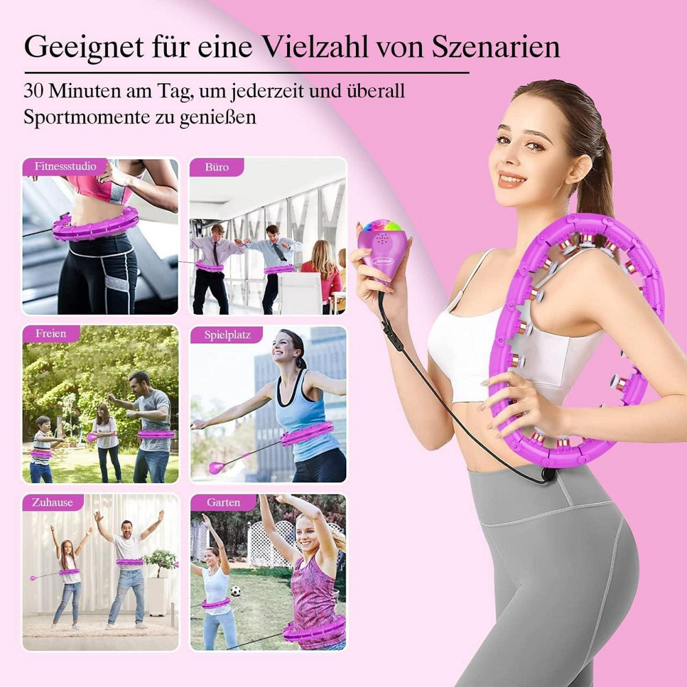 Смарт хулахуп SPMOVE со счетчиком для похудения, 24 секции, массажный обруч 360° обруч для фитнеса, тренировок Киев - изображение 3