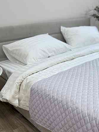 Ecotton Покривало-доріжка на ліжко Ecotton 70х230 см Саші антиалергенна двостороння світло-сіра Киев