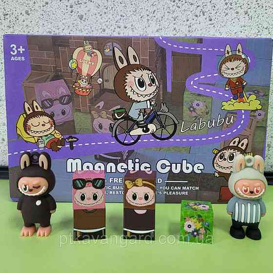 Магнітний конструктор Лабубу 100 деталей будиночок біля водоспаду (подвійні магніти) BZ 94-4 Хмельницький