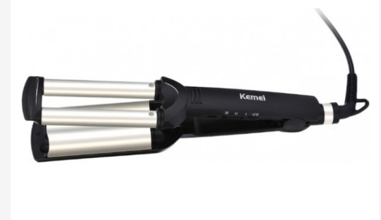 Потрійна плойка Kemei Km-2022 Щипці Вінниця - фото 8