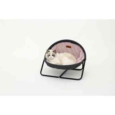 Лежак для тварин MISOKO&amp;CO Pet bed round plush 45x45x22 см grey and pink (HOOP31839) Вінниця
