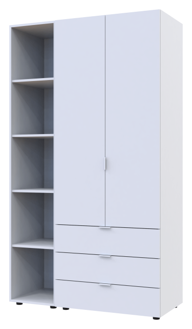 Комплект шаф для одягу Doros Гелар (2 шт.) 115,7х49,5х203,4 см Білий (DRS-011176) Львів - фото 4