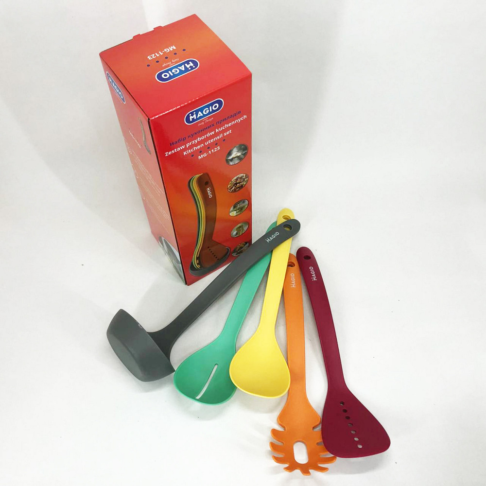 Силіконові кухонні прилади для готування, Набір кухарського, Набір кухонного начиння на підставці CG-15 Львів - фото 12